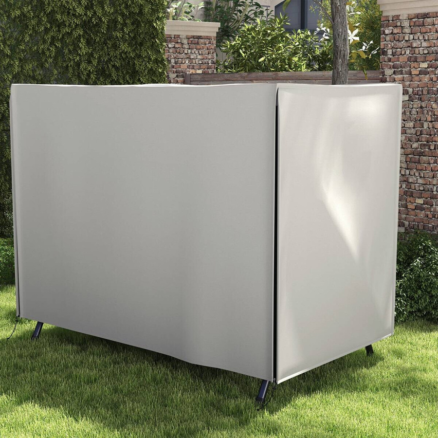 Outsunny Schutzhülle für Gartenschaukel aus Polyester in Grau, B/H/L: 124 x 205 x 164 cm - Bild 2