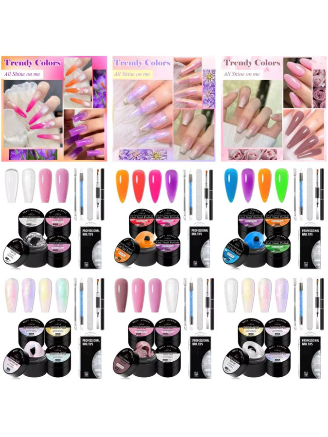 MEET ACROSS Gel Nagellack Set, Glänzend, 10 Teile - Bild 3