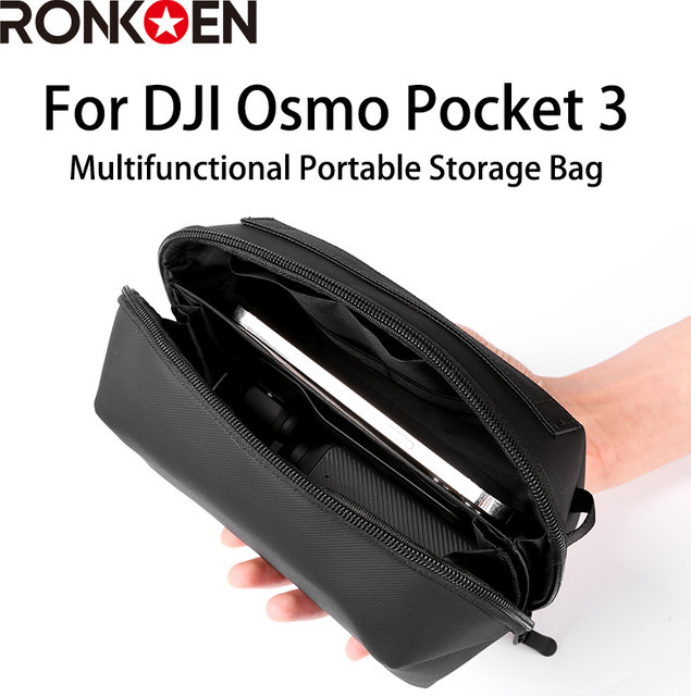 Ronkoen Multifunktionale wasserdichte Aufbewahrungstasche für DJI Pocket 3 in Schwarz - Bild 1