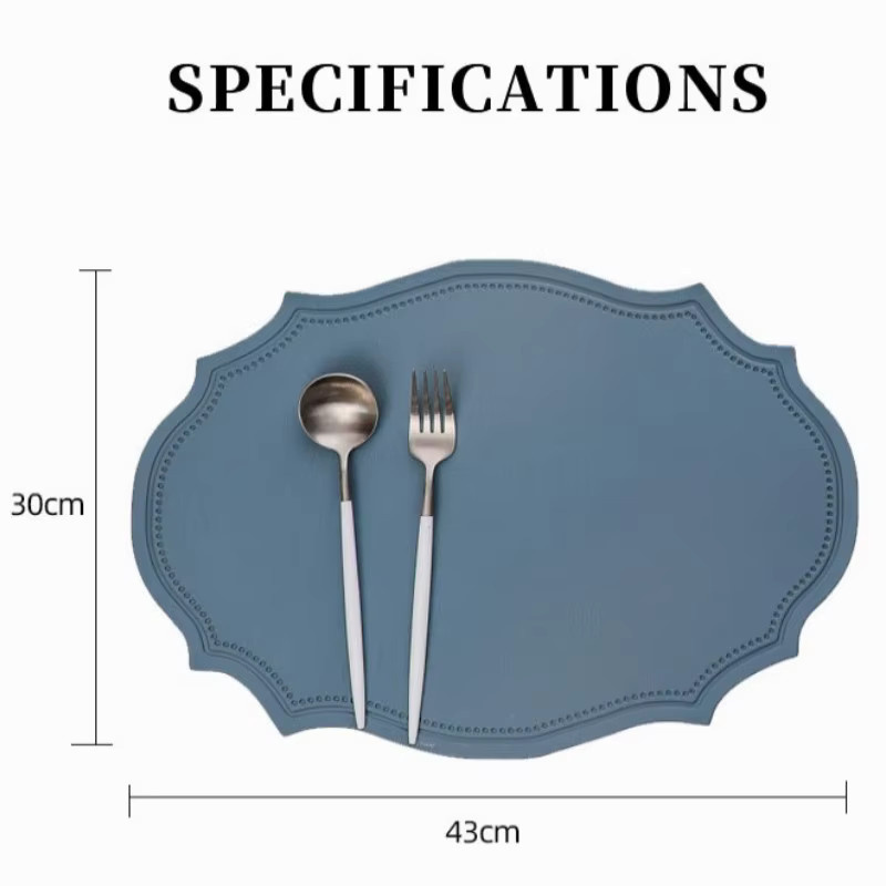 Inyahome Leder Tischset Set Moderne Nordic Küchenzubehör Rot - Bild 4