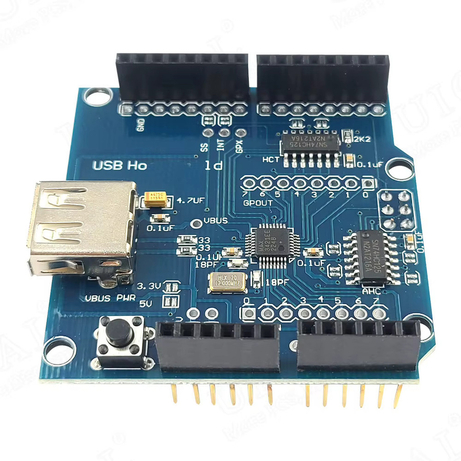 USB Host Shield 2.0 Erweiterungsmodul für Arduino und Google ADK mit Max3421 USB Debugging Development Board in Blau - Bild 3
