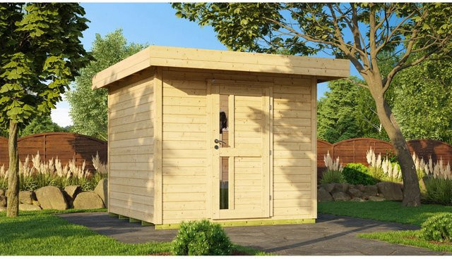WEKA Holz-Gartenhaus Designhaus 172 mit Flachdach, braun, B/T: 275 x 314 cm - Bild 1