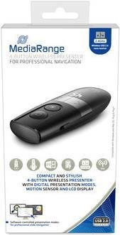 MediaRange MROS222 Funk-Presenter RF in Schwarz und Silber mit USB-A Anschluss - Bild 1