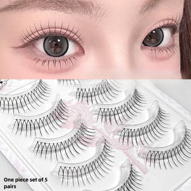 JIEFUXIN Künstliche Wimpern, natürlich, U-förmig segmentiert - Bild 1