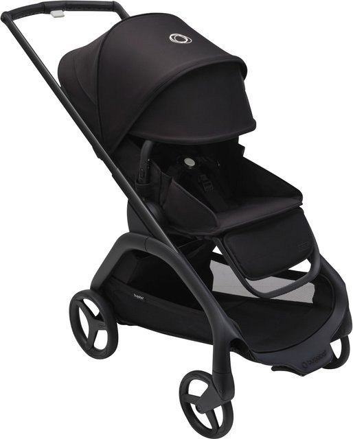 Bugaboo Dragonfly Kombi-Kinderwagen in Schwarz mit einhändigem Faltmechanismus und Schwenkrädern - Bild 1
