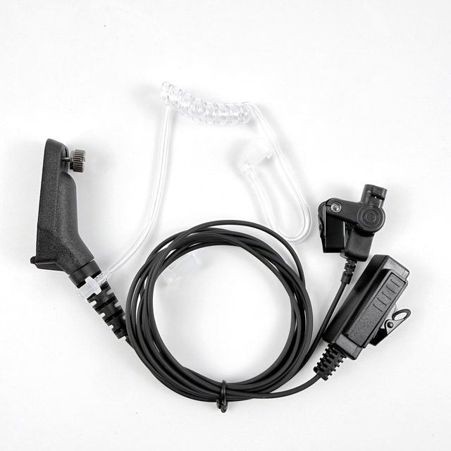 BAOFENG Akustisches Luftschlauch-Ohrhörer-Headset mit PTT-Mikrofon in Schwarz für Motorola APX und DP Funkgeräte - Bild 1