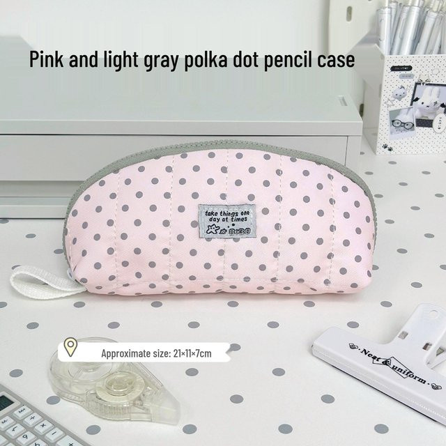 CreativeCorner Federmäppchen mit Punktmuster in Pink für Schule und Make-up - Bild 1