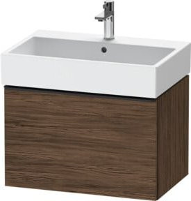 Duravit Waschtischunterschrank D-Neo wandhängend in Weiß und Nussbaum, B/T/H: 68,4 x 44,2 x 44,0 cm - Bild 1