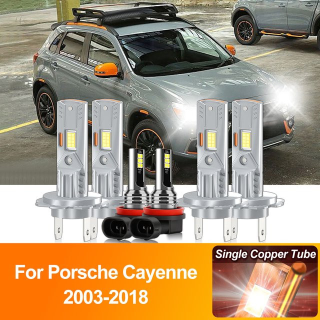 H7 LED Auto Scheinwerfer Lampen 360 W Canbus 12 V 6000 K Nebel Lampen in Silber für Porsche Cayenne 2003-2018 und CROSSFOX - Bild 1