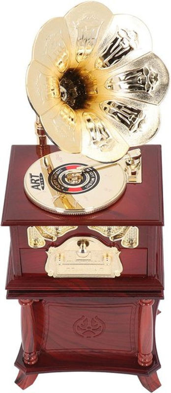TOMTOP JMS Exquisite mechanische Retro Musikdose mit Figuren aus Holz und Kunststoff in Braun - Bild 1