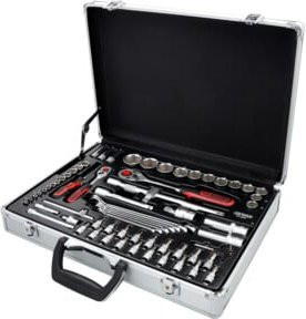 KS Tools Steckschlüssel-Satz aus Chrome Vanadium, 70-teilig, 1/4" und 1/2", Silber - Bild 1