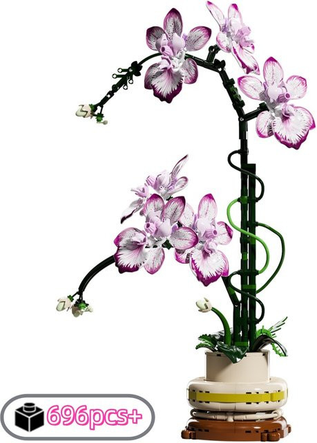 HUATEC Orchideen-Baustein-Set, Blumenstrauß Phalaenopsis, 696 Teile, ab 12 Jahre - Bild 1
