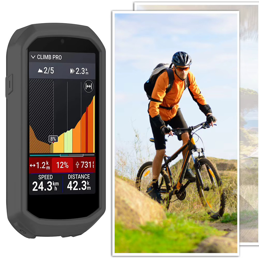 Schutzhülle für Garmin Edge 1050 aus Silikon in Schwarz, kratzfeste und stoßfeste All-Inclusive-Hülle - Bild 5