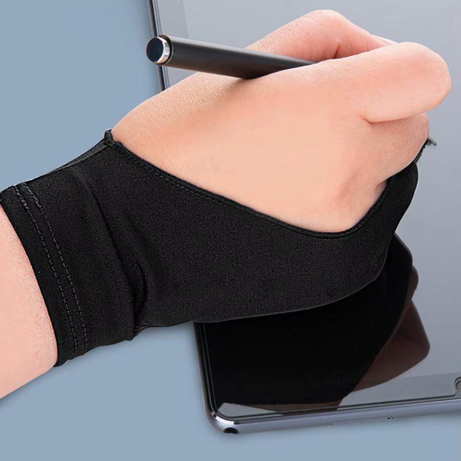 2-Finger-Anti-Touch-Handschuhe für iPad und Grafiktablett aus Nylonfaser in Schwarz - Bild 5