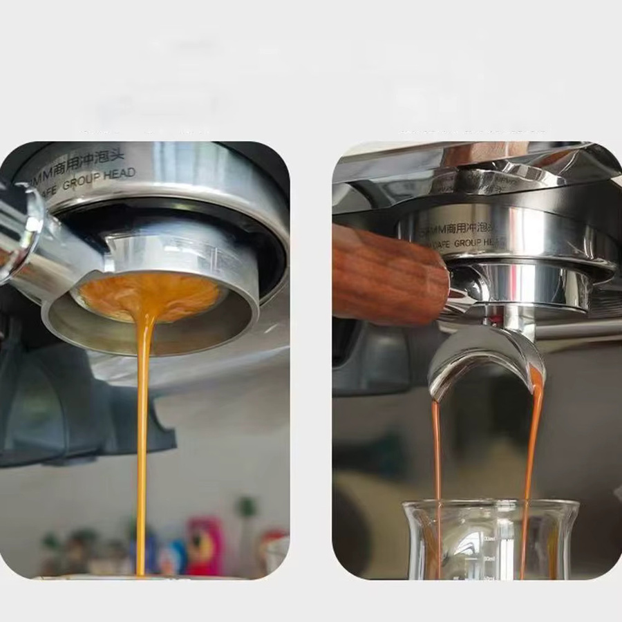 Yuanirmo 2-in-1 Kaffee-Siebträger mit 58 mm abnehmbarer Splitterdüse aus Edelstahl in Silber - Bild 2