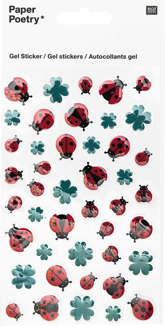 Rico Design Paper Poetry Gelsticker Marienkäfer - Bild 1