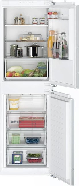 Siemens iQ100 KI85NNFE0 Einbau-Kühl-Gefrier-Kombination mit No Frost in Weiß - Bild 1