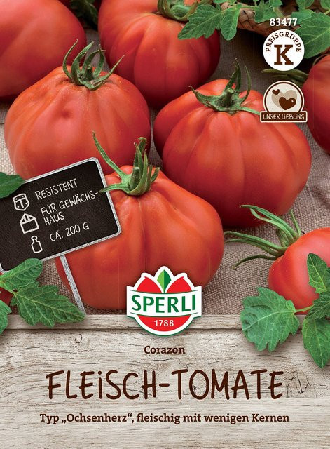 SPERLI Tomaten-Samen Corazon F1 rote Gemüsesaat - Bild 1