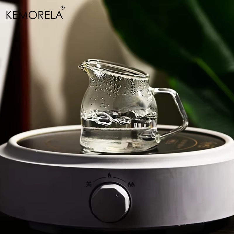 KEMORELA Mini-Milchkrug aus Glas mit tropffreiem Ausguss, transparent, hitzebeständig - Bild 4