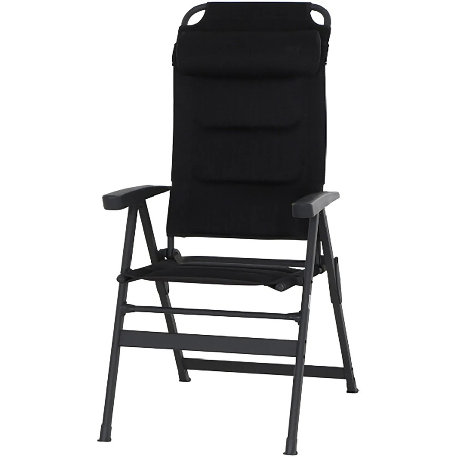 Siena Garden Premium Campingsessel aus Aluminium in Anthrazit mit verstellbarer Kopfstütze und Armlehnen, B/T/H: 76 x 61 x 121 cm - Bild 2