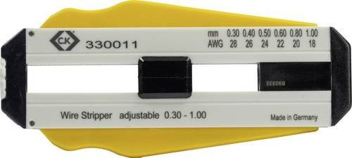 C.K Drahtabisolierer 330011 aus gehärtetem Stahl in Gelb für PVC- und PTFE-Drähte - Bild 1