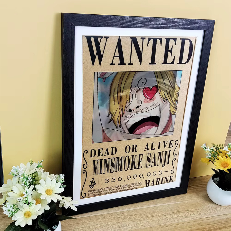 Bandai One Piece Sanji 3D Anime Wandkunst linsenförmiges Poster mit Farbverlaufsdruck ohne Rahmen - Bild 1