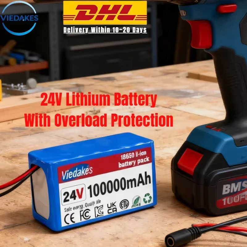 Viedakes 24V Lithium-Batteriepack 7S3P 100000mAh für Rollstühle, Blau - Bild 3