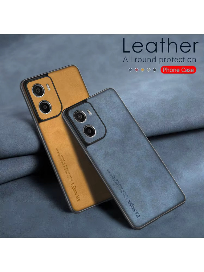 Schutzhülle aus Lammfell-Leder für Motorola Moto G06, Moto G56 und G86 in Grau mit Stoßfestigkeit und Objektivschutz - Bild 4