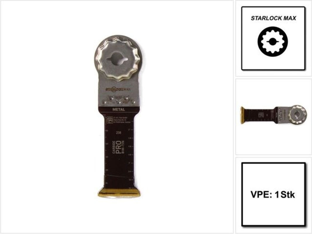 Fein E-Cut Carbide Pro Tauchsägeblatt für Oszillierende Multitools, 75 mm, für Metall, Holz und Keramik - Bild 2