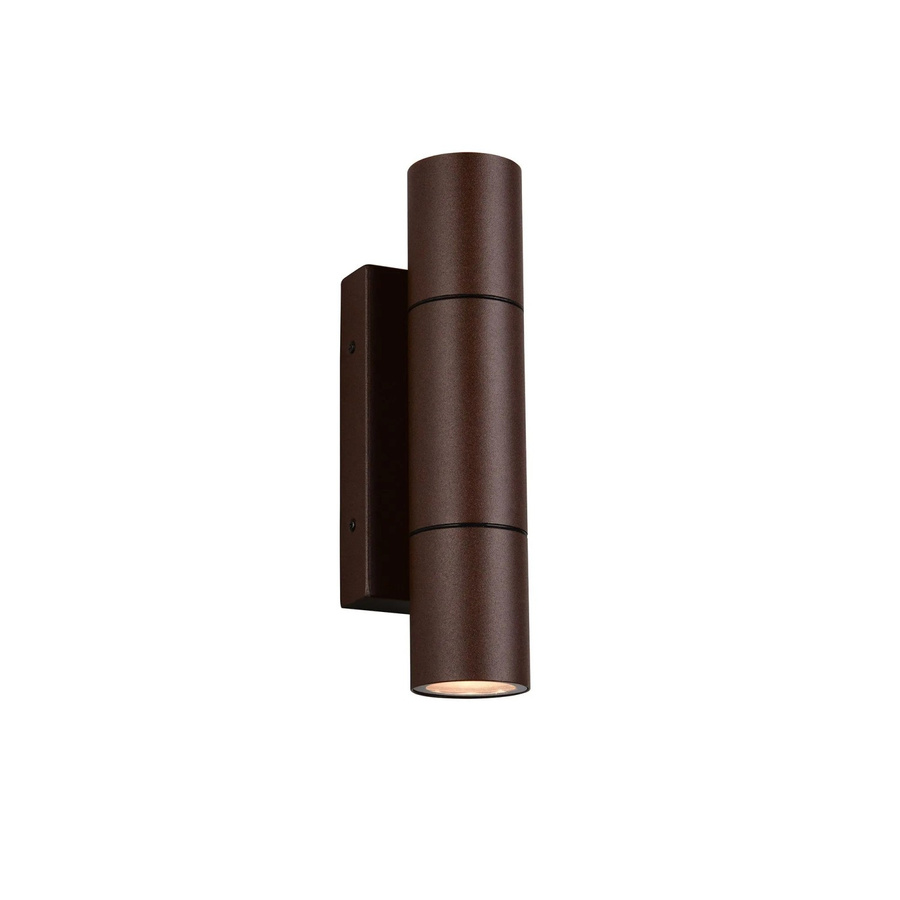 Trio LED-Wandleuchte Yamuna Up-Down Outdoor in Rostoptik Braun aus Aluminium und Glas, B/T/H: 7,5 x 23 x 8,5 cm - Bild 2
