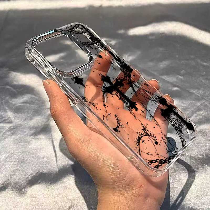 Transparente Gothic-Kreuz Handyhülle als Softcover für Apple iPhone 17 16 15 14 13 12 11 Pro Max X XS XR 8 7 Air Plus - Bild 2