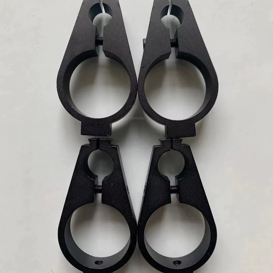 Shan Bao Befestigungsclips aus schwarzer Aluminiumlegierung für 12 mm oder 16 mm (1 Paar) - Bild 3