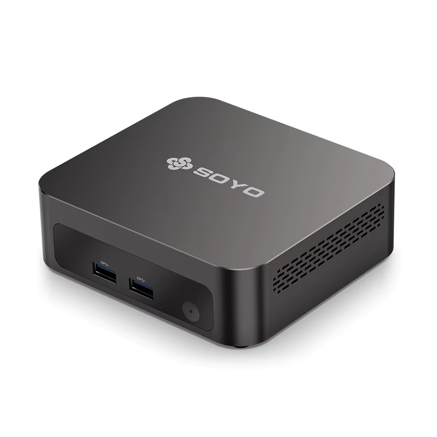 SOYO Y5 Mini-PC mit Intel Core i3, 8 GB RAM, 128 GB SSD, Windows 10 Pro, 4K Dual-Display, WiFi und USB-C in Schwarz - Bild 2