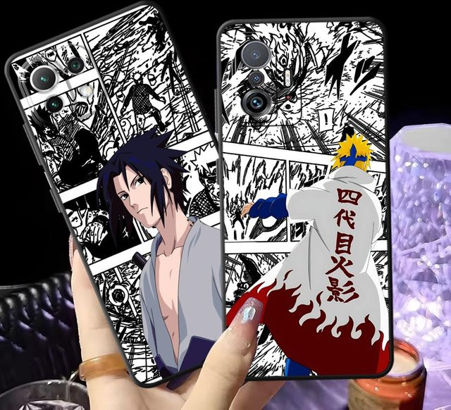 Schwarze weiche Handyhülle im Anime Naruto Sasuke Design für Xiaomi Mi 15 10T 11T 12T Pro 13 14 Pro 11 12 13 Lite 12X - Bild 1