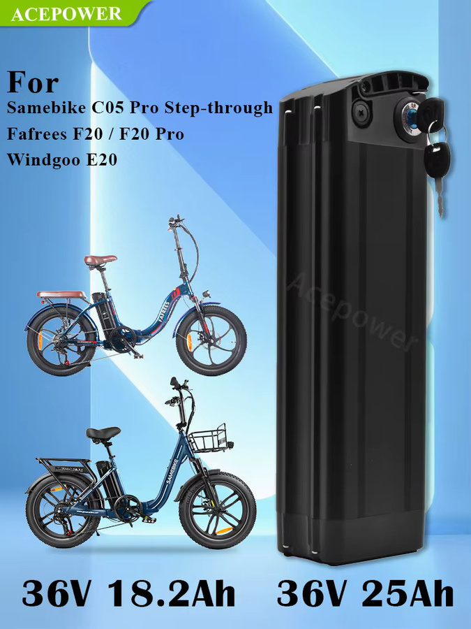 Fafrees E-Bike Akku 36V 18Ah 25Ah für Fafrees F20 Pro Samebike C05 Pro und Windgoo E20 in Schwarz - Bild 5