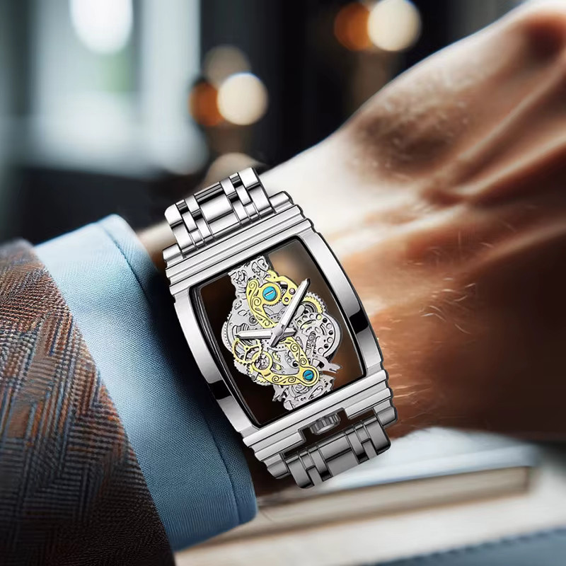 CAROTIF Armbanduhr Quarz, Edelstahl, Silber, Herren - Bild 4