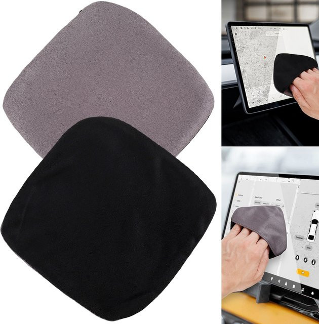 everso 2er-Set Mikrofaser Auto Bildschirm Reiniger Pads in Schwarz für Touchscreens und Displays - Bild 1