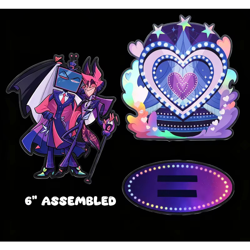 Bandai Hazbin Hotel Vox Alastor Standee-Anhänger, Einzelfigur, Bunt / Mehrfarbig - Bild 3