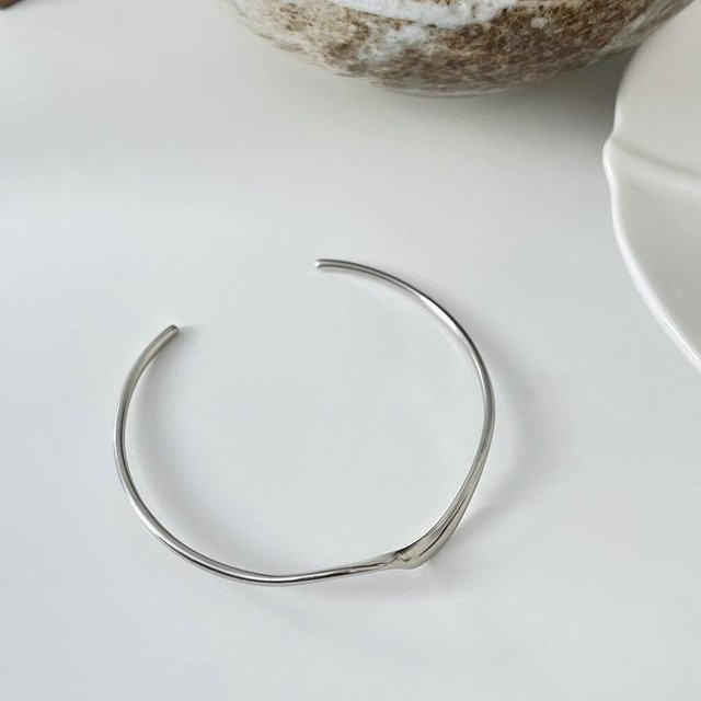 Armband 925 Silber, unregelmäßiges Wellendesign, Damen, gray - Bild 1