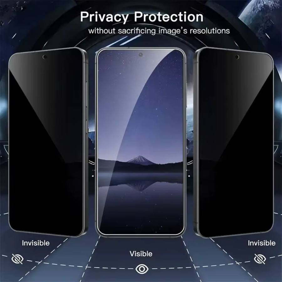 2 Stück Anti-Spion Vollbildschutz aus gehärtetem Glas mit 9H Härte für Samsung Galaxy S25 Ultra und weitere Modelle, transparent - Bild 3