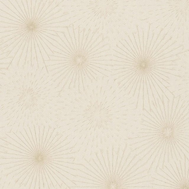 PROFHOME Grafik Tapete Abstrakt in Creme und Gold, glitzerndes Design, Vlies-Tapete, Breite: 0,53 m, Länge: 10,05 m - Bild 1