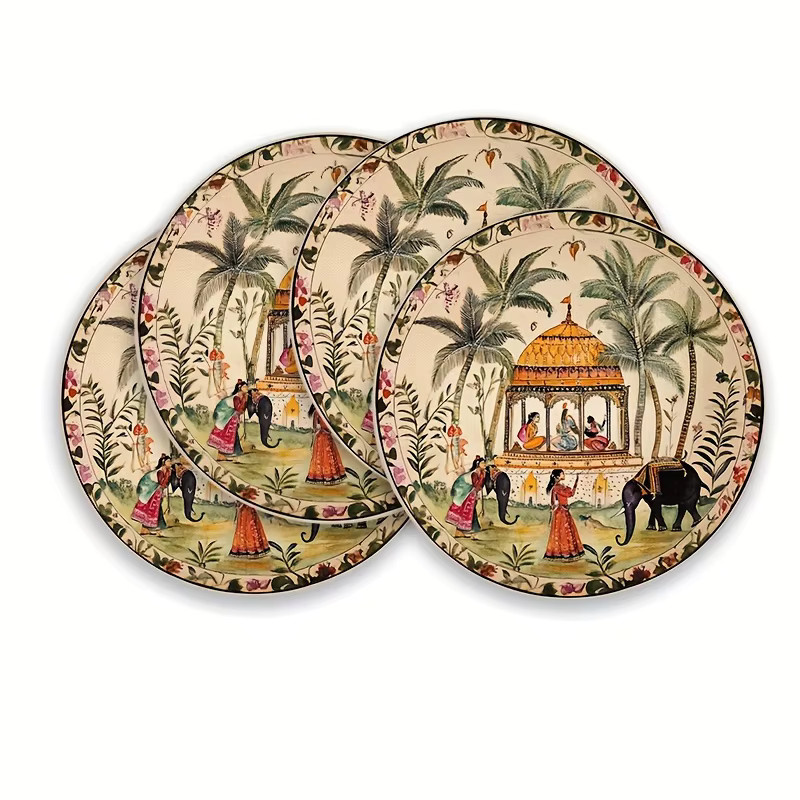 VIKAMA 4-teiliges Tischset-Set im exotischen Design für Tischdekoration und Partys - Bild 3