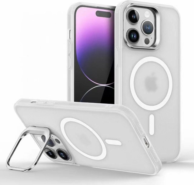 Yiran Magnetische iPhone Hülle mit Kamera Ständer und MagSafe Unterstützung, Transparent, Stoßfest für iPhone 16 15 14 13 12 Pro Max Mini Plus - Bild 1