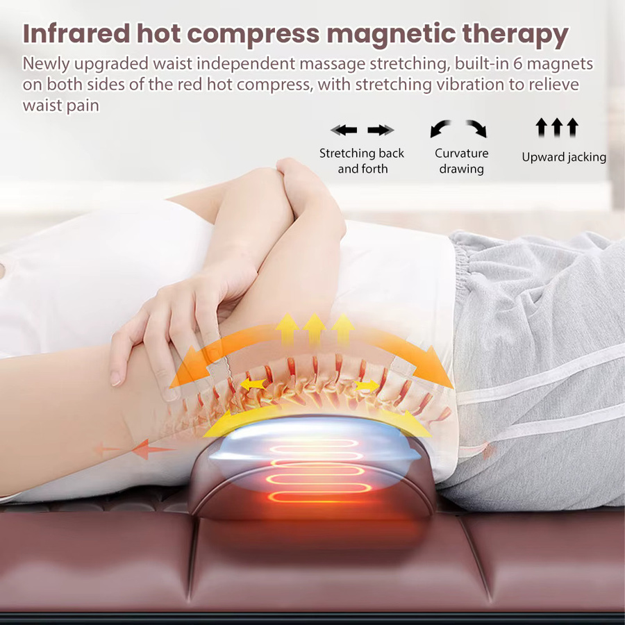 Lpnove Elektrische Massagematratze mit Vibrations- und Heizfunktion in Braun für Ganzkörpermassage von Nacken bis Füße - Bild 6