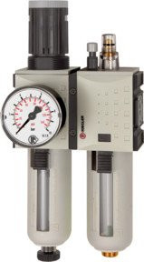 Riegler Wartungseinheit FUTURA 2-teilig, PC, BG 4, G 3/4, 0,5-16 bar, grau - Bild 1