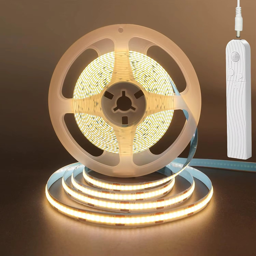 Mikenoon 5V LED COB-Lichtleiste mit Bewegungssensor in Warmweiß für Schrank- und Garderobenbeleuchtung - Bild 5
