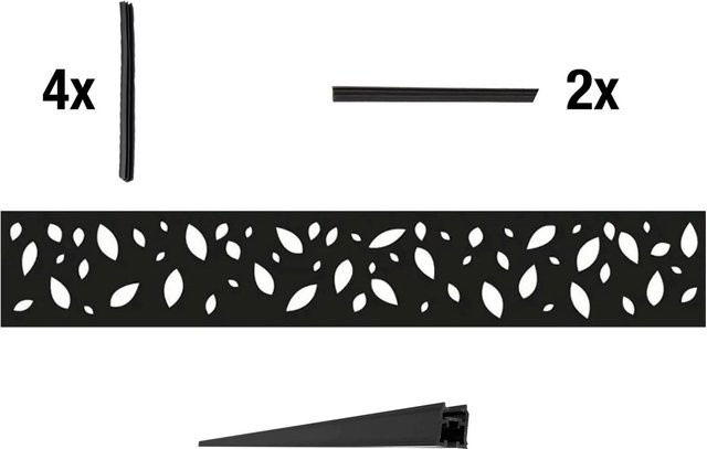 Vidual Zusatzdekor-Set Comp-co für Designblech aus Aluminium in Anthrazit - Bild 1