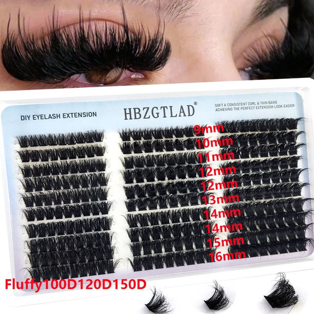 AMSDCN Wimperncluster, Black, Unisex - Bild 1