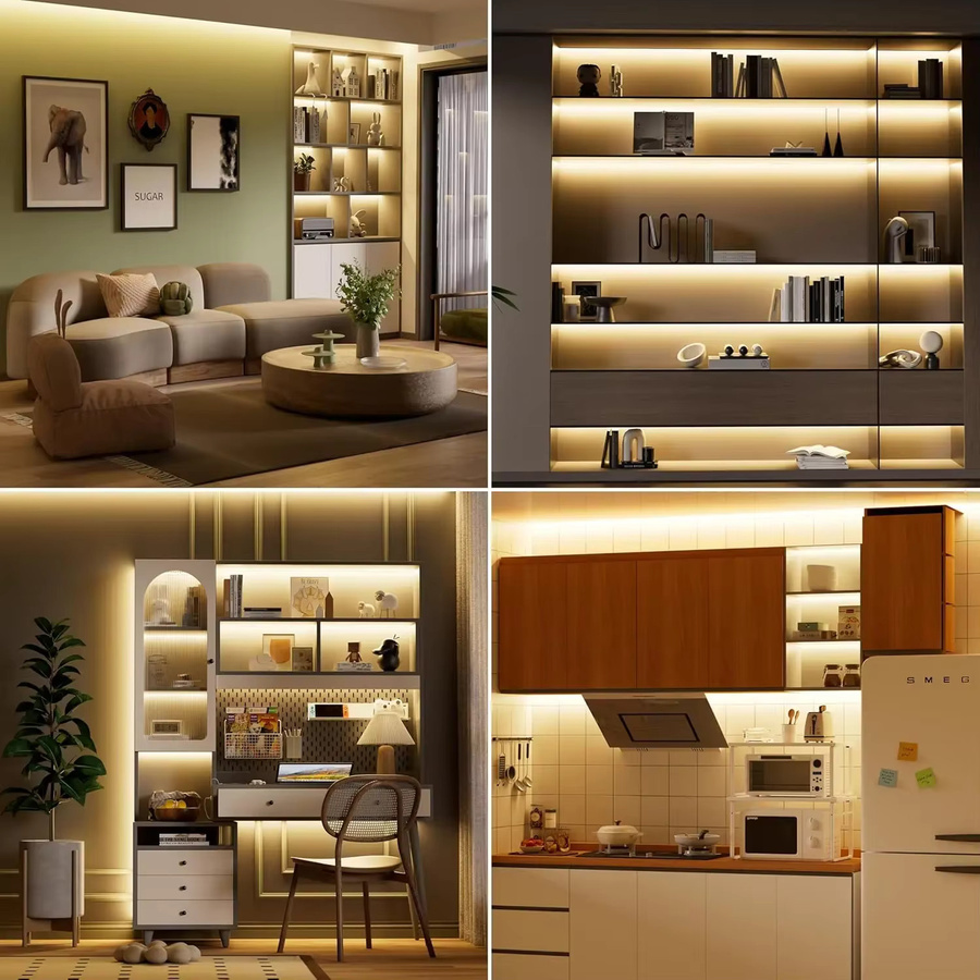 YSRSAI Neon LED Streifen Licht in Weiß, 12V Silikon Neon Flex Lichtschlauch für Kleiderschrank, Küche und Wohnzimmer - Bild 4