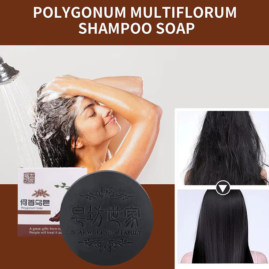 Polygonum Multiflorum Haarseife, 10 x 100g, Unisex - Bild 3